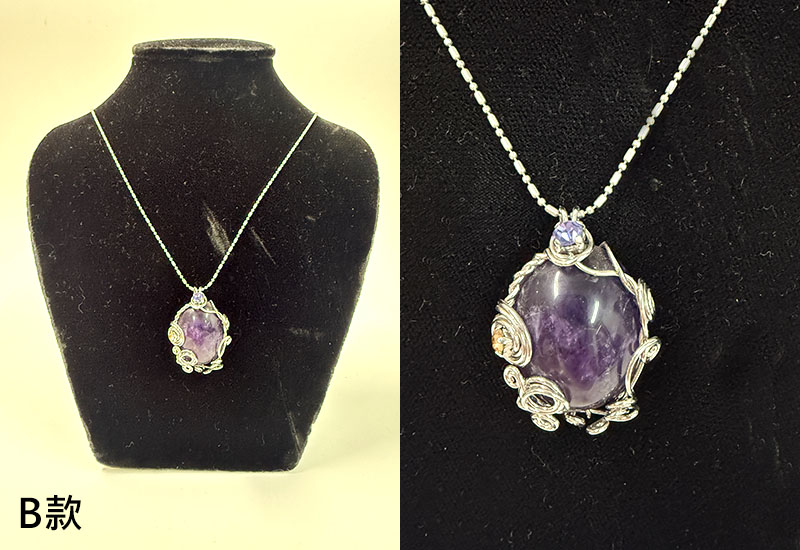 天然石簡約墬飾(004)